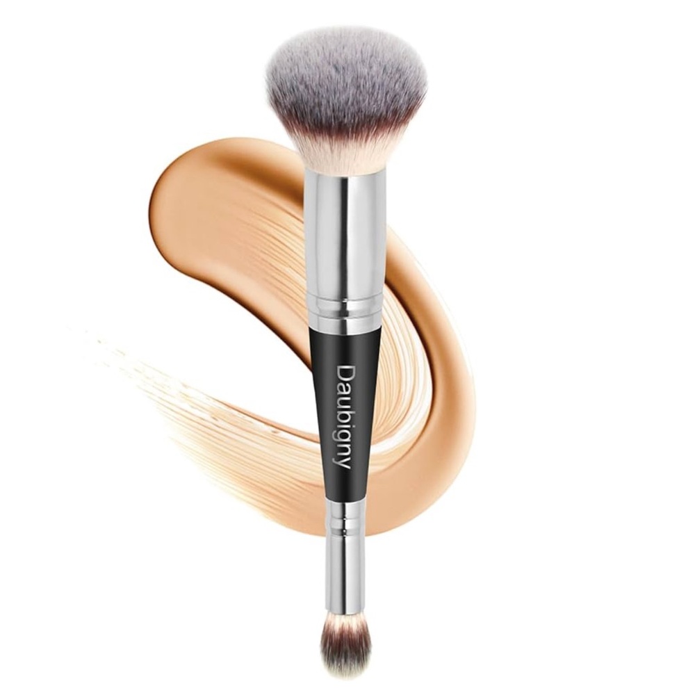 Daubigny Dual-ended Foundation Concealer Brush for Liquid Cream Powder Blending